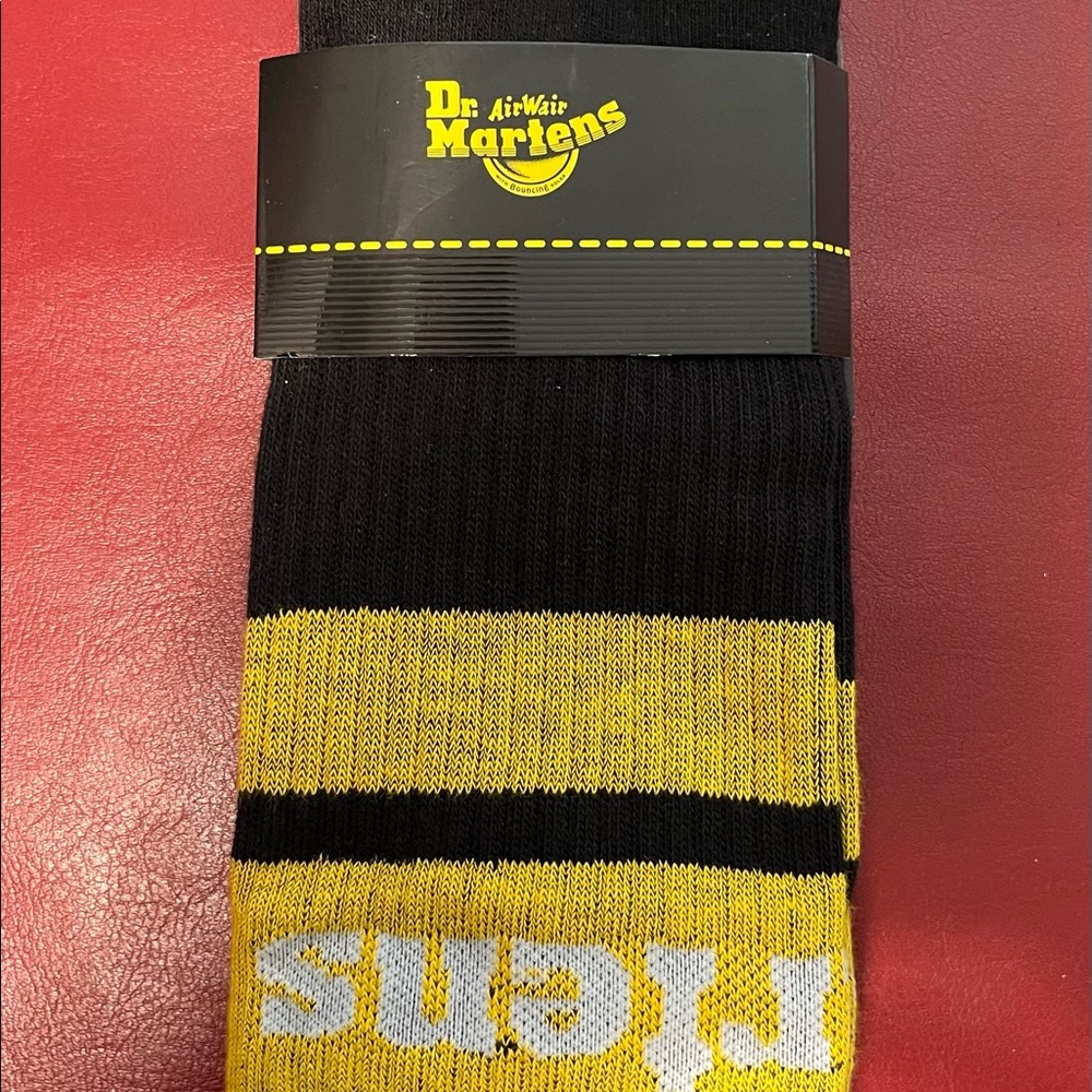 Dr. Martens Socks Sz S Black Yellow White socks